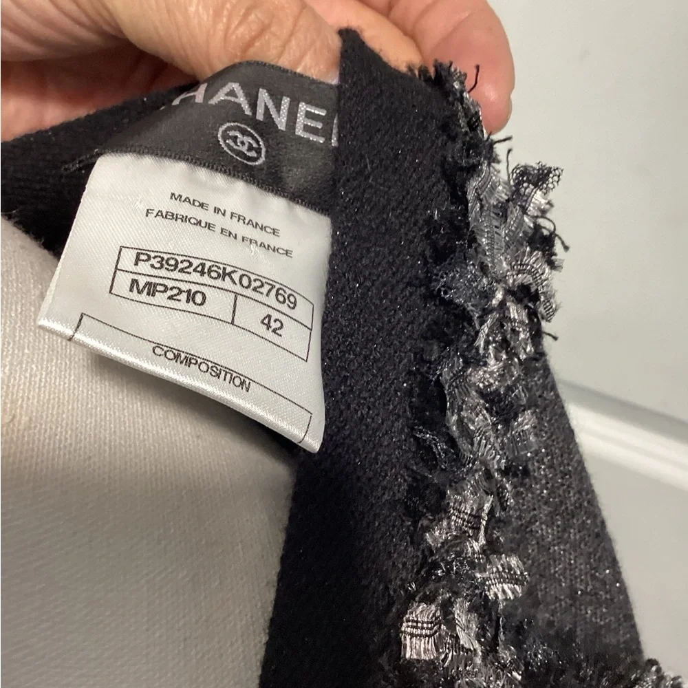 CHANEL Authenticated Gray Textured Midi Dress